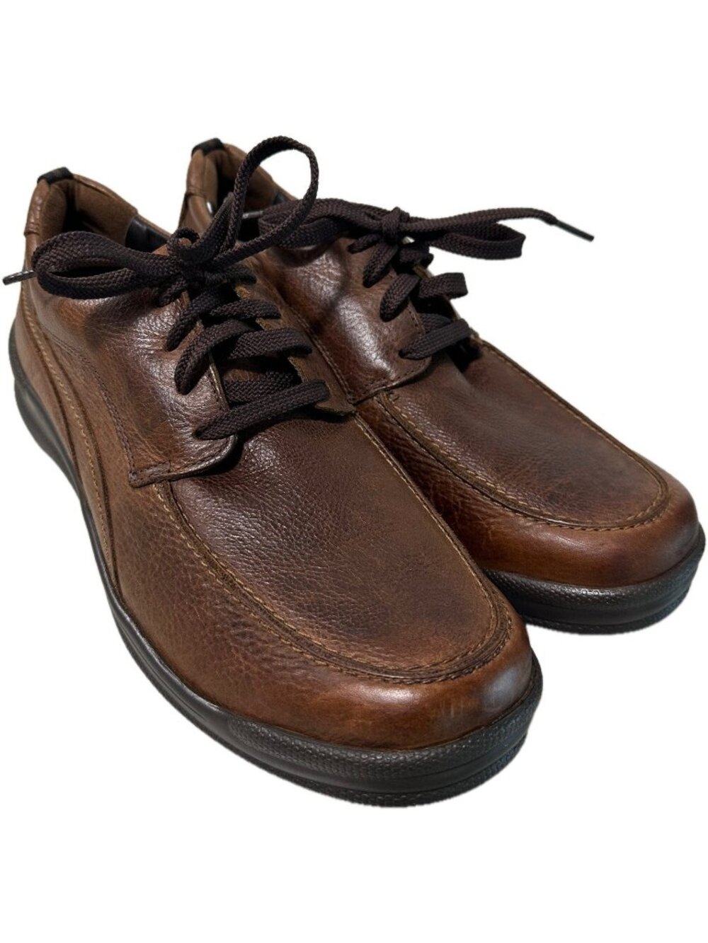 SAS Move On Walking Shoes Sneakers Men's Size 9.5 M Brown Leather Casual